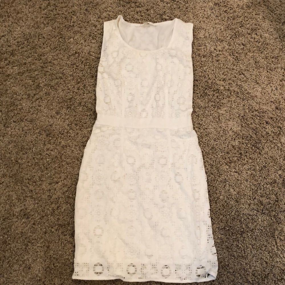 White floral dress